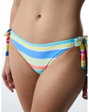 Slip cu snururi laterale si model in dungi, Multicolor