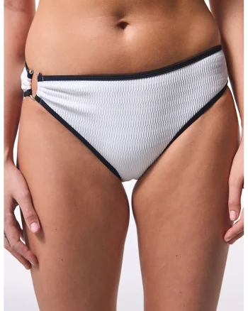 Slip cu detalii contrastante, Negru stins/Alb optic