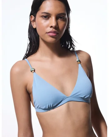 Sutien uni triunghiular, Albastru pastel