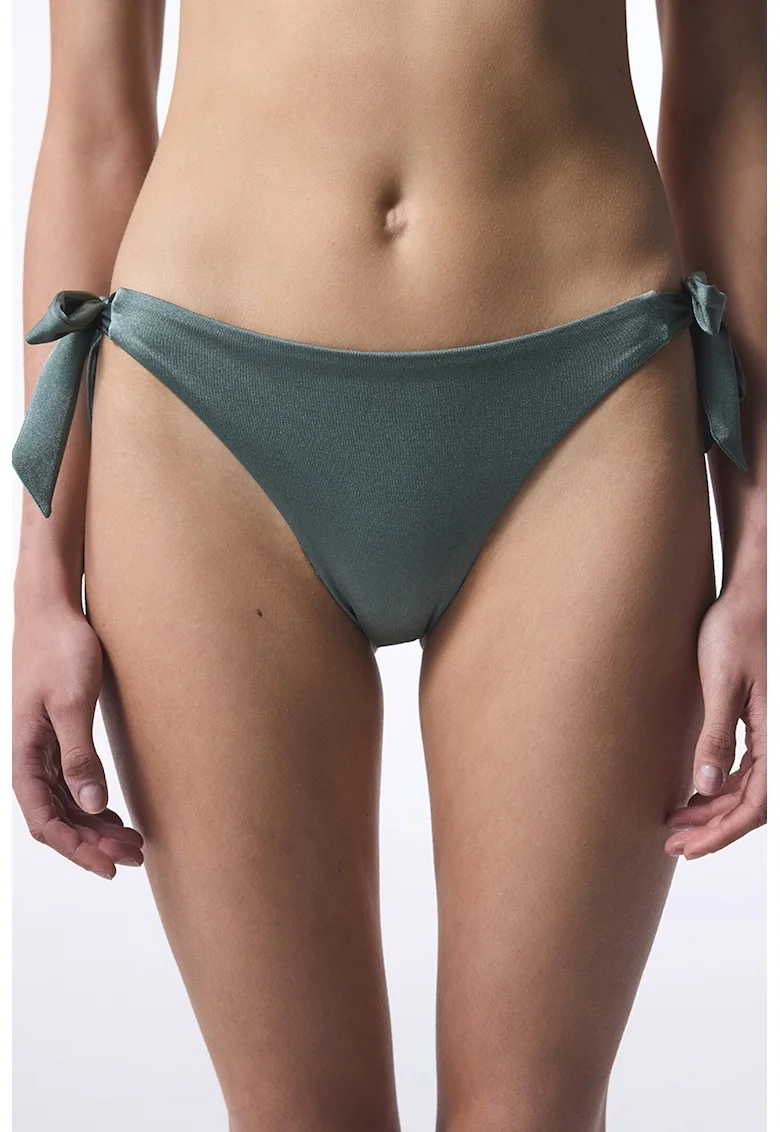 Slip brazilian cu prindere laterala, Verde aquamarin