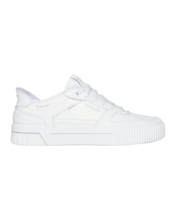Pantofi sport din piele ecologica Jade Slip Ins, Alb