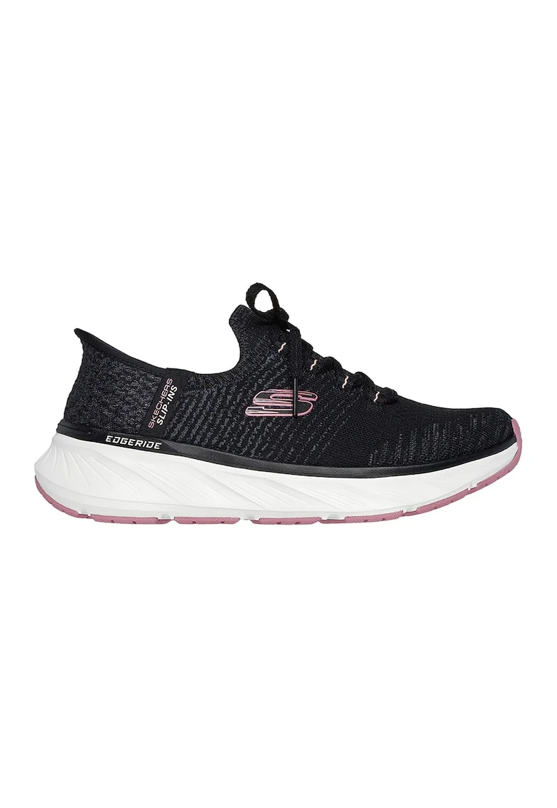 Pantofi sport din material textil slip-on Impressio, Negru/Roz