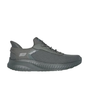 Pantofi sport slip-in din plasa si material sintetic Bobs, Gri