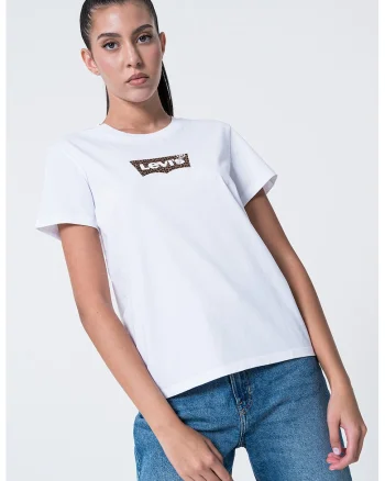 Tricou de bumbac cu decolteu la baza gatului, Alb optic