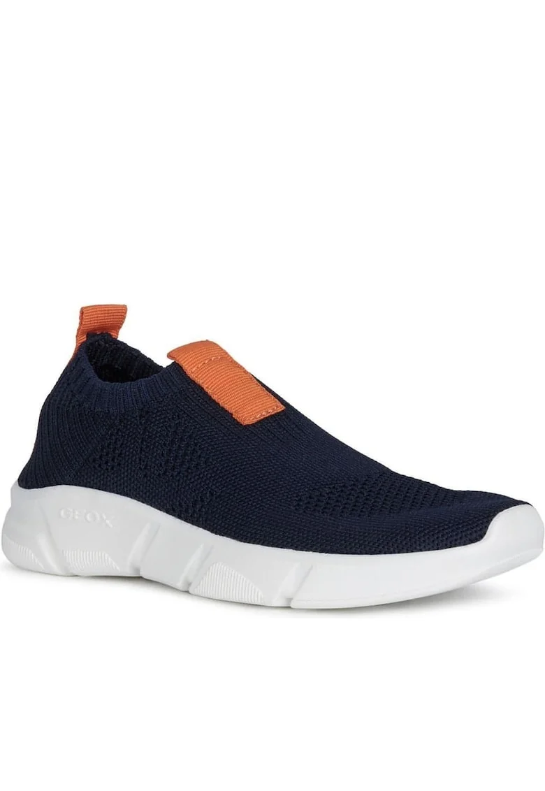 Pantofi sport slip-on din plasa, Portocaliu/Bleumarin