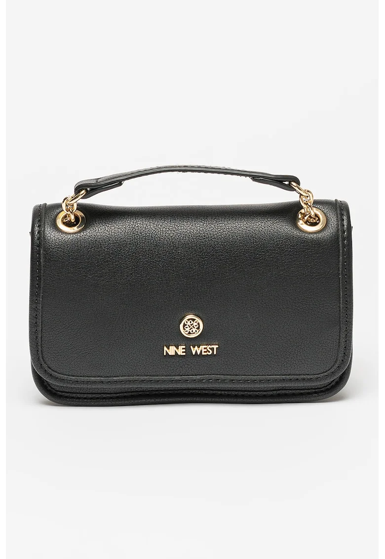 Geanta crossbody mica de piele ecologica Saoirse, Negru