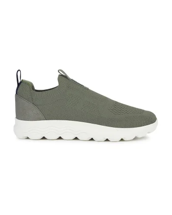 Pantofi slip-on din material textil Spherica, Verde inchis