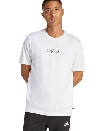 Tricou din bumbac cu imprimeu pe partea din spate, Alb/Maro