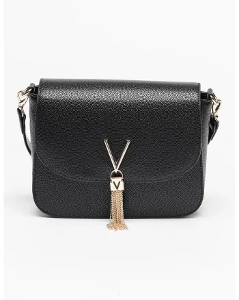 Geanta crossbody de piele ecologica Divina, Auriu/Negru