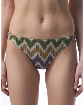Slip cu imprimeu si talie joasa, Multicolor