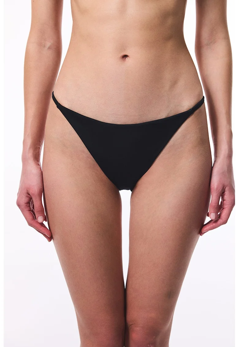 Slip cu talie joasa, Negru