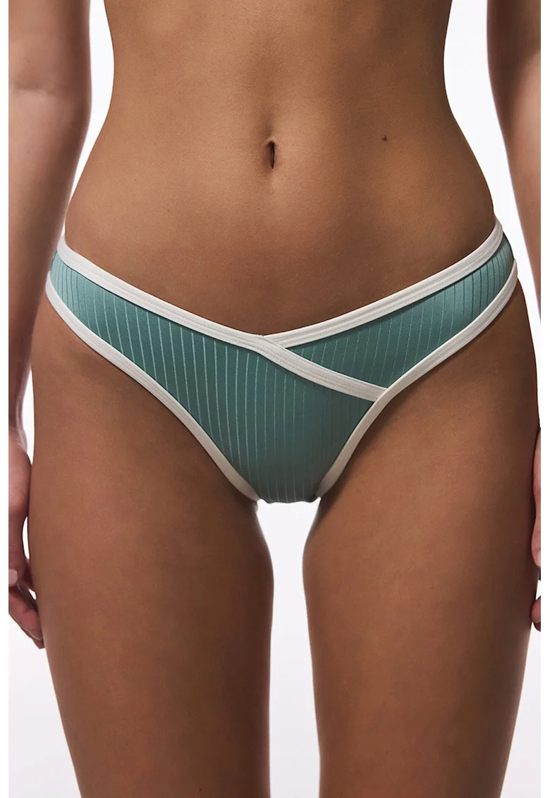 Slip cu detalii contrastante, Verde persan