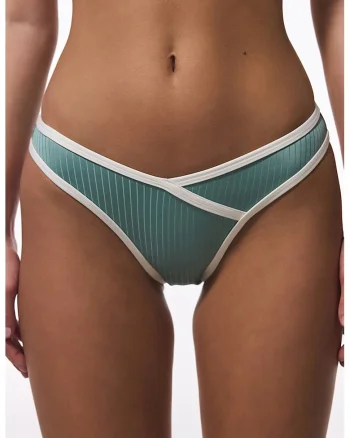 Slip cu detalii contrastante, Verde persan