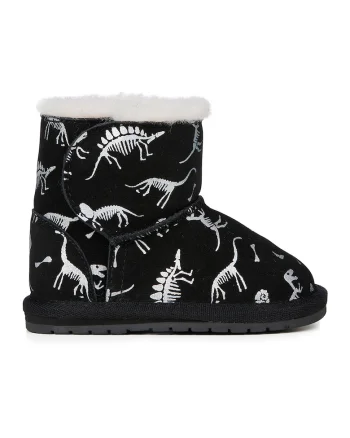 Ghete slip-on de piele intoarsa, Negru/Alb murdar