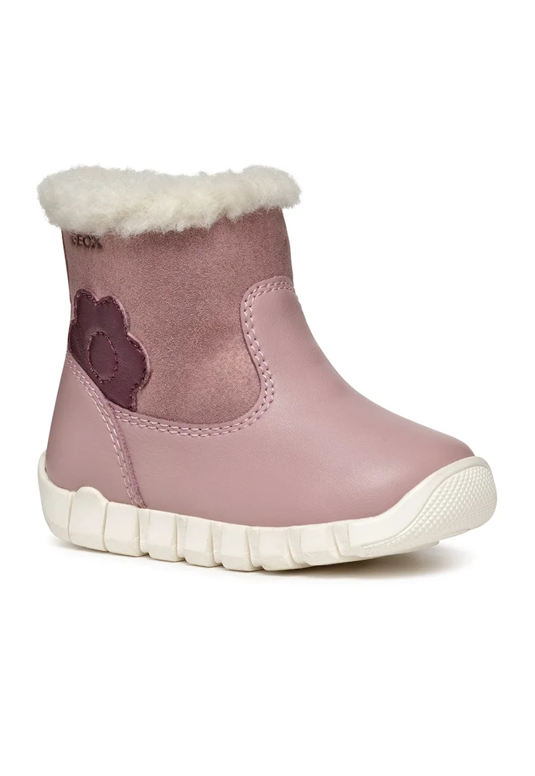 Ghete slip-on de piele ecologica, Roz prafuit