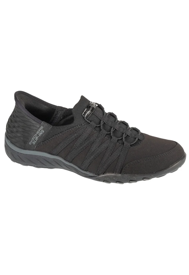 Pantofi sport,  Slip-ins: Breathe Easy - Roll With Me 100593, Negru