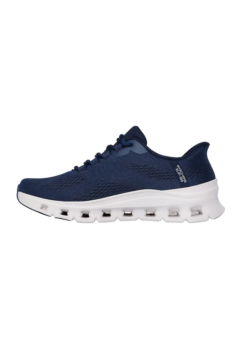 Pantofi sport slip-on din material textil Glide-Step Pro, Bleumarin