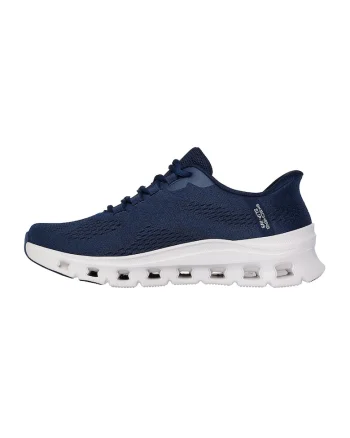 Pantofi sport slip-on din material textil Glide-Step Pro, Bleumarin