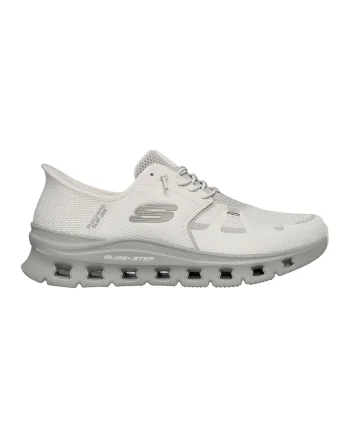 Pantofi sport slip-ins din material textil cu garnituri dinn material sintetic Glide Step Pro, Alb murdar
