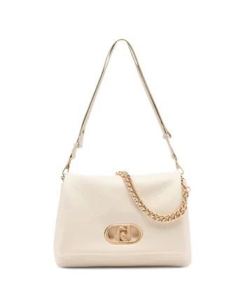 Geanta crossbody de piele ecologica cu bareta ajustabila, Bej
