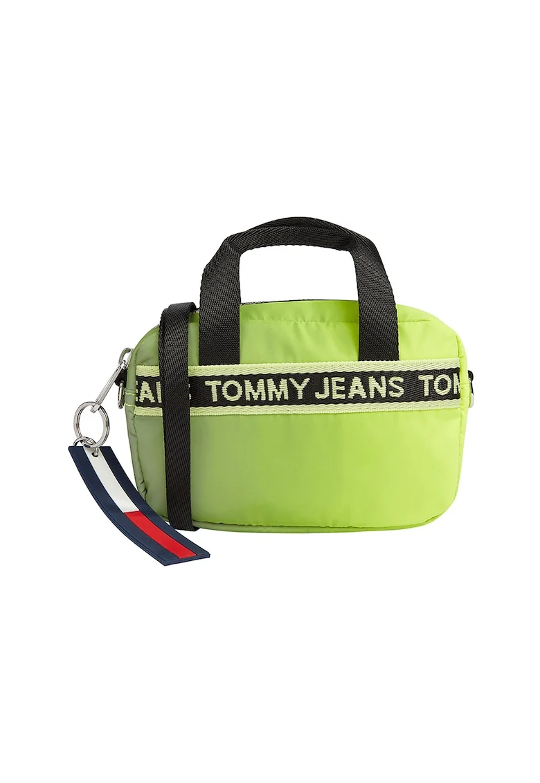 Geanta crossbody compacta cu logo, Verde lime