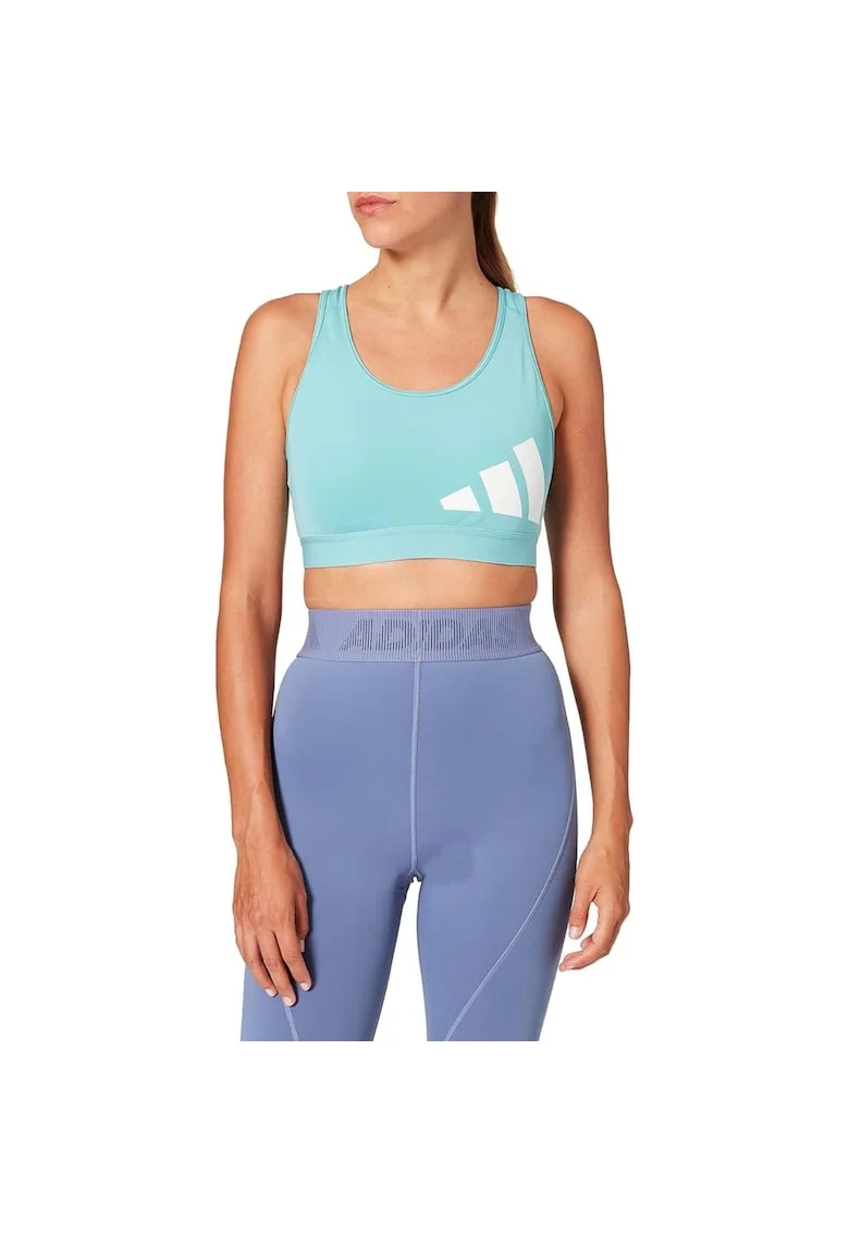 Bustiera sport  3Bra Logo, albastru, respirabil, din poliester reciclat, pentru femei, set de antrenament, Albastru