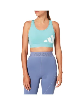 Bustiera sport  3Bra Logo, albastru, respirabil, din poliester reciclat, pentru femei, set de antrenament, Albastru