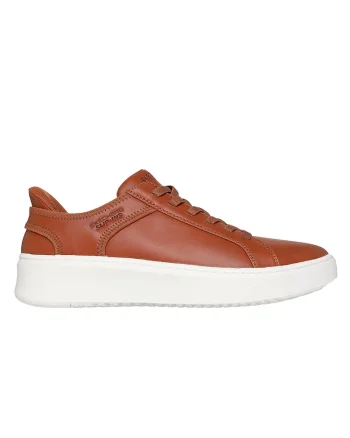 Pantofi sport din piele ecologica Court Break Slip-Ins, Maro cognac
