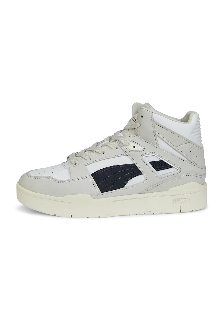 Pantofi sport high-cut cu garnituri din piele Slipstream, Gri deschis