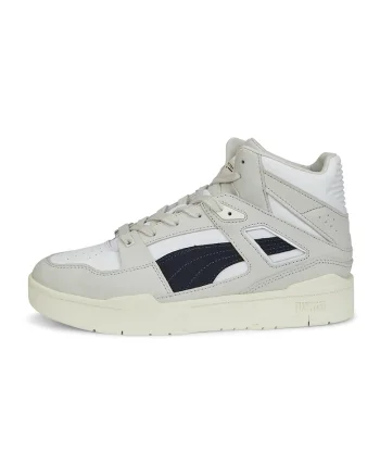 Pantofi sport high-cut cu garnituri din piele Slipstream, Gri deschis