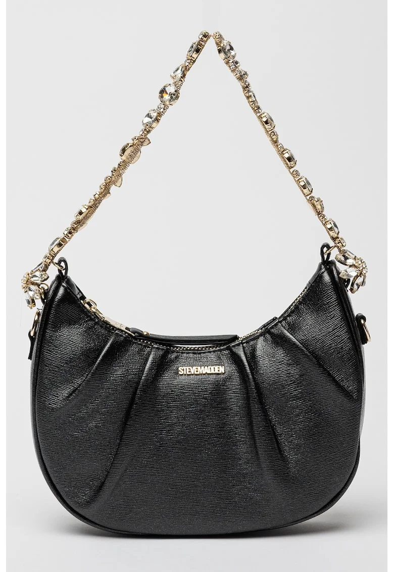 Geanta crossbody cu logo metalic Bfaye-s, Negru