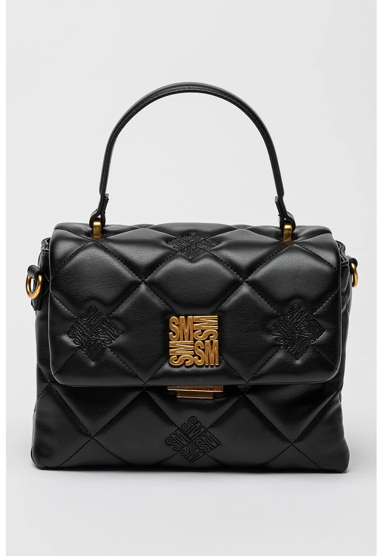 Geanta crossbody de piele ecologica Brutus, Negru