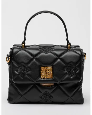 Geanta crossbody de piele ecologica Brutus, Negru