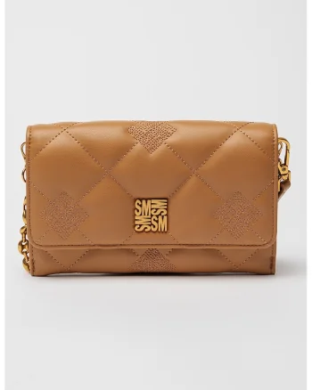 Geanta crossbody cu logo Benico, Maro scortisoara