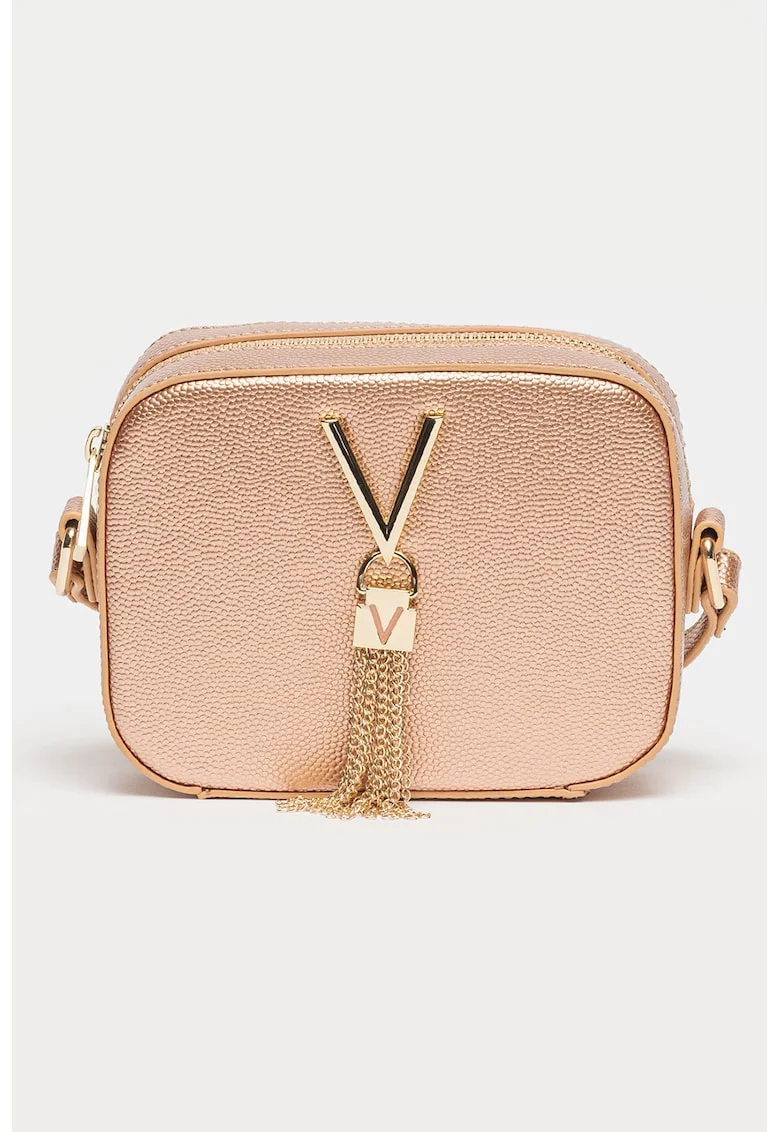 Geanta crossbody de piele ecologica Divina, Auriu/Auriu rose