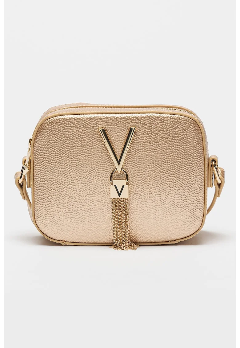 Geanta crossbody de piele ecologica Divina, Auriu