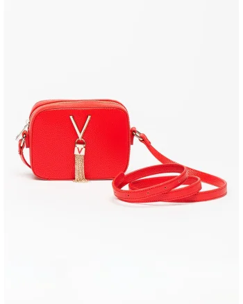 Geanta crossbody de piele ecologica Divina, Rosu