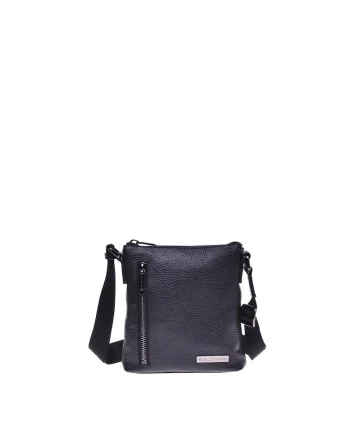 Geanta crossbody de piele, Negru