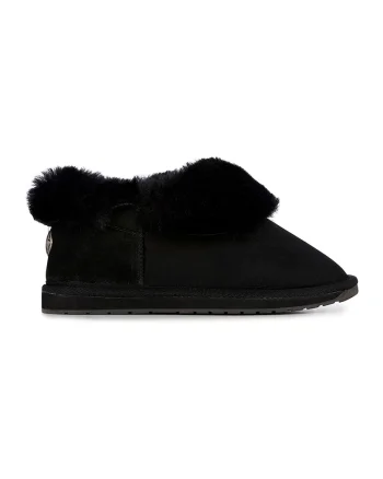 Ghete slip-on de piele intoarsa, Negru