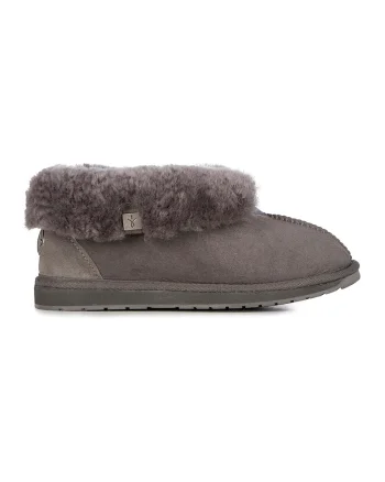 Ghete slip-on de piele intoarsa, Gri carbune
