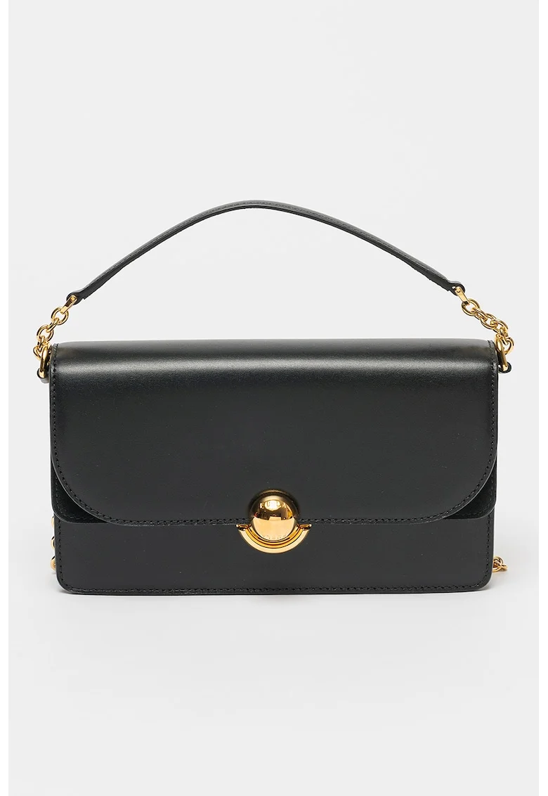 Geanta crossbody de piele Sfera, Negru