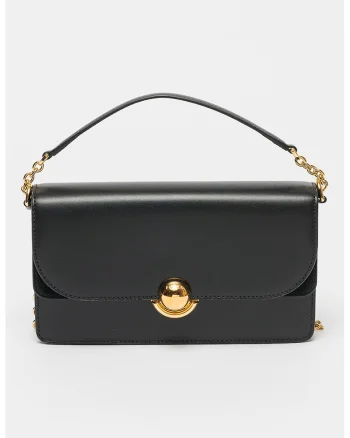 Geanta crossbody de piele Sfera, Negru