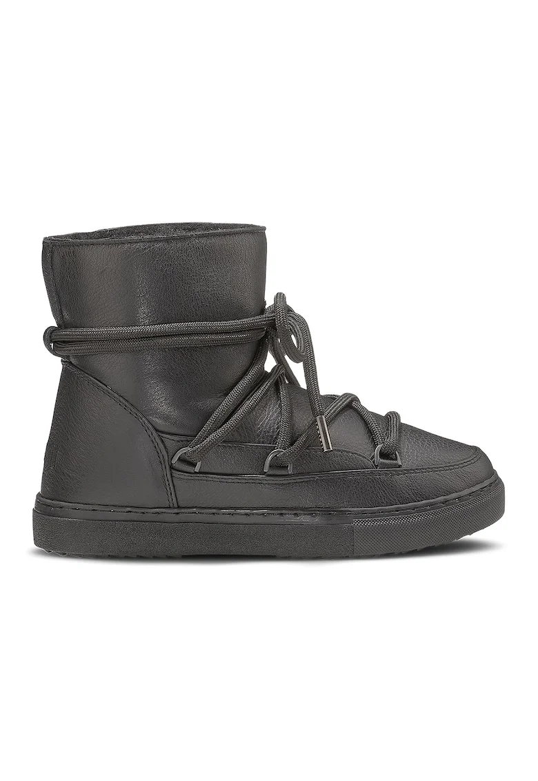 Ghete slip-on de piele, Negru