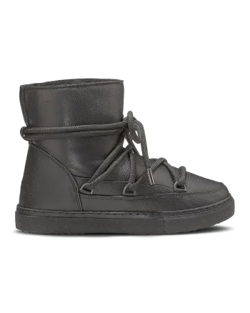 Ghete slip-on de piele, Negru