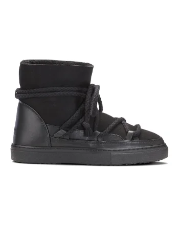 Ghete slip-on de piele cu logo, Negru