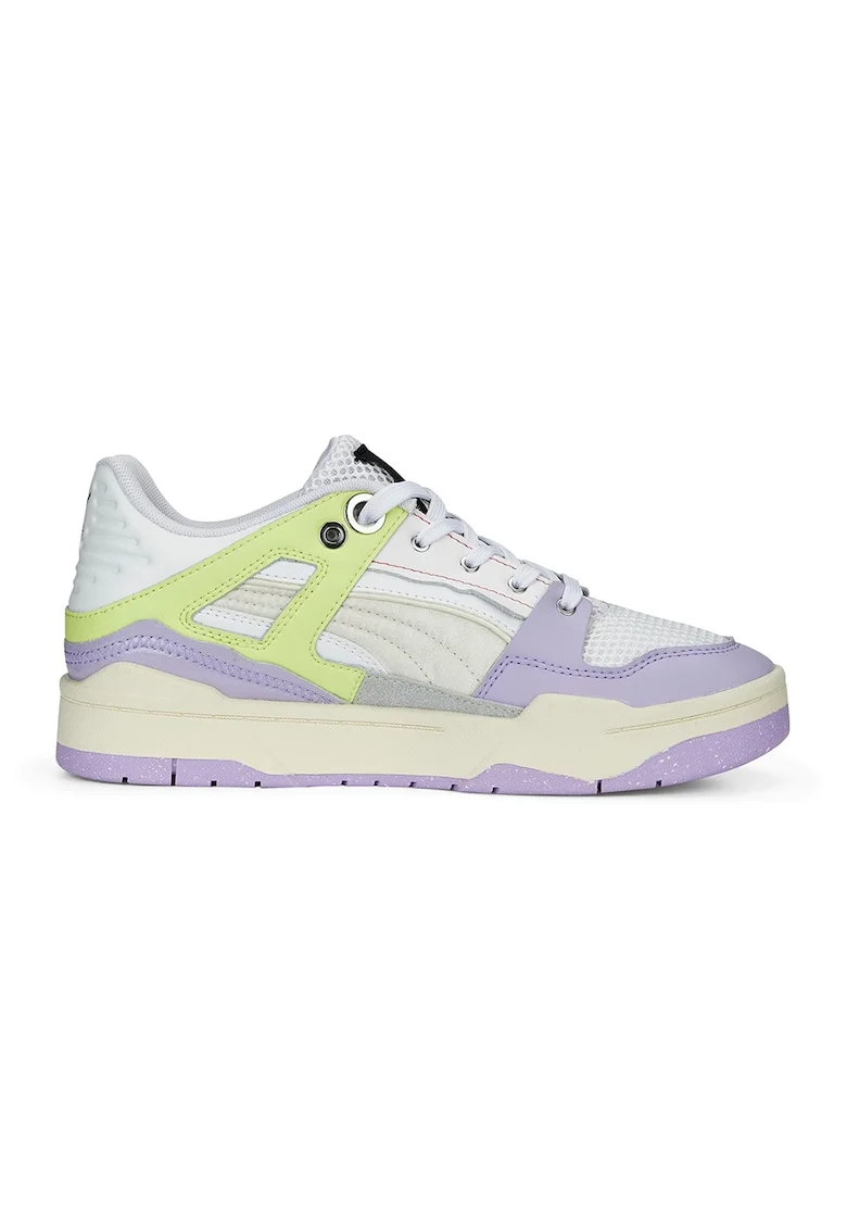 Pantofi sport de piele ecologica cu garnituri contrastante Slipstream The Ragged, Alb/Gri/Lila