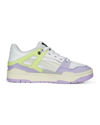 Pantofi sport de piele ecologica cu garnituri contrastante Slipstream The Ragged, Alb/Gri/Lila