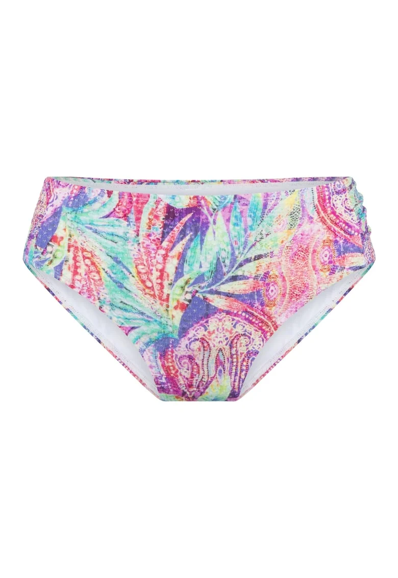 Slip hipster cu imprimeu floral, Multicolor