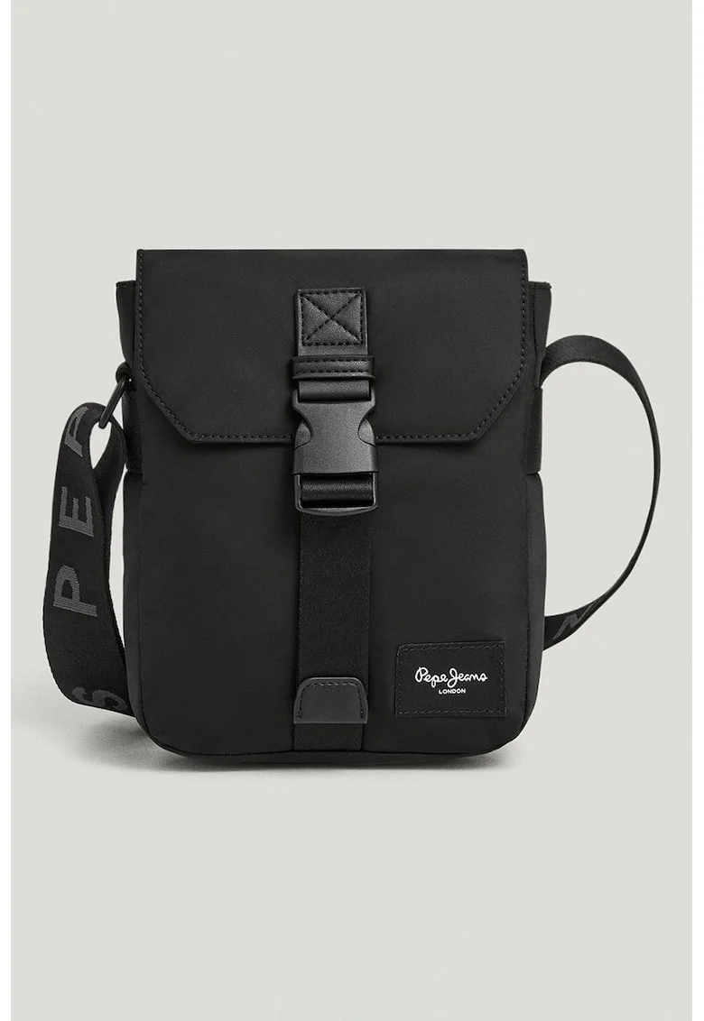 Geanta crossbody din piele ecologica cu bareta ajustabila, Negru