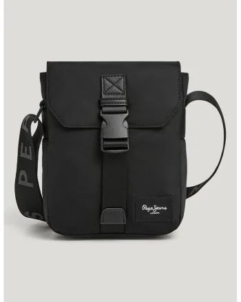 Geanta crossbody din piele ecologica cu bareta ajustabila, Negru